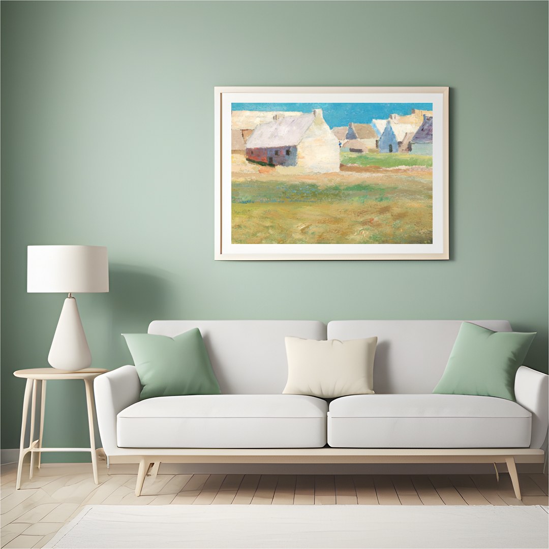 Immerse yourself in the tranquil beauty of a serene countryside village with this exquisite for Hall