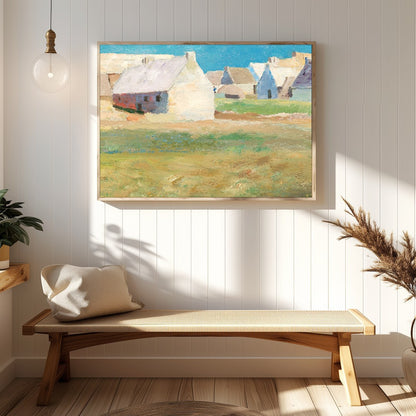 Immerse yourself in the tranquil beauty of a serene countryside village with this exquisite for Hallway