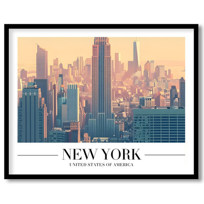 Capture the tranquil beauty of New York at dawn with this stunning artwork. The soft pastel hues for room