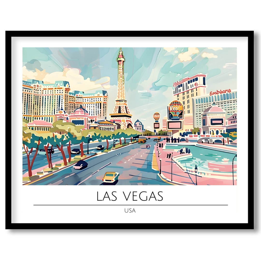 Experience a tranquil moment amidst the vibrant energy of Las Vegas with this stunning artwork. for decor