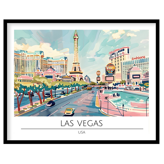 Experience a tranquil moment amidst the vibrant energy of Las Vegas with this stunning artwork. for decor