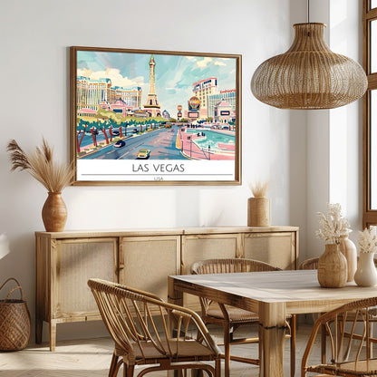 Experience a tranquil moment amidst the vibrant energy of Las Vegas with this stunning artwork. for Dining
