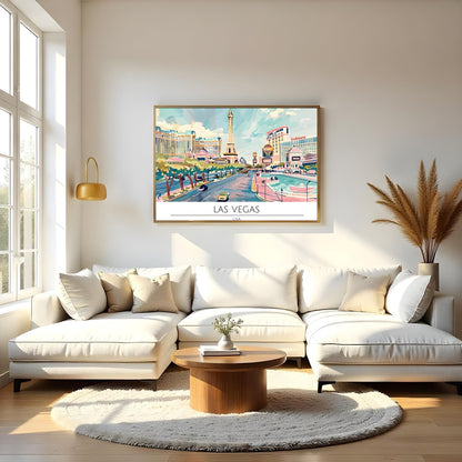 Experience a tranquil moment amidst the vibrant energy of Las Vegas with this stunning artwork. for Living Room