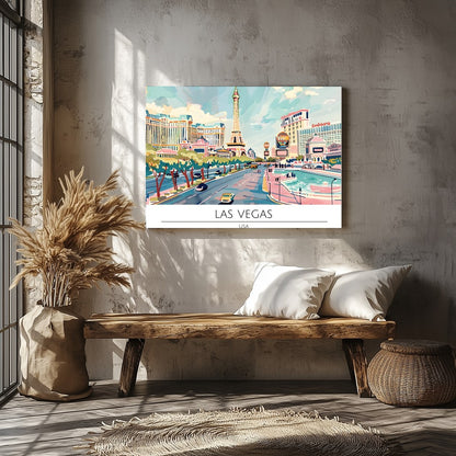 Experience a tranquil moment amidst the vibrant energy of Las Vegas with this stunning artwork. for Veranda