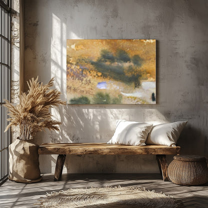 Experience the tranquil beauty of a vast desert landscape captured in watercolor. This artwork for Veranda
