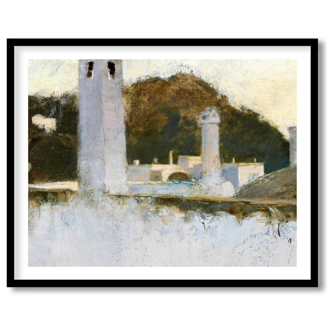 Capture the tranquility of a bygone era with this evocative artwork, depicting a contemplative for nook