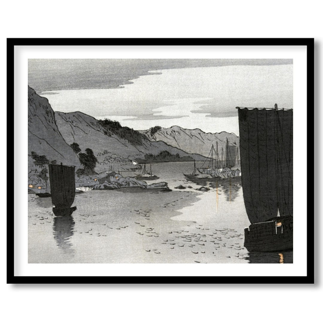 This captivating artwork captures the tranquil beauty of a calm seascape under a muted sky, for gallery