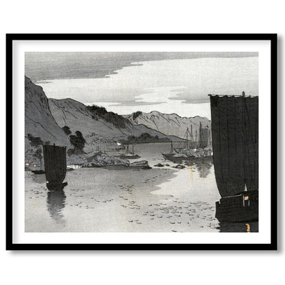 This captivating artwork captures the tranquil beauty of a calm seascape under a muted sky, for gallery