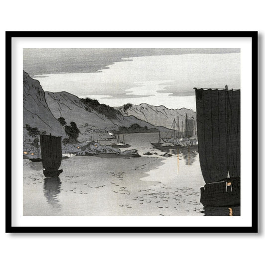 This captivating artwork captures the tranquil beauty of a calm seascape under a muted sky, for gallery