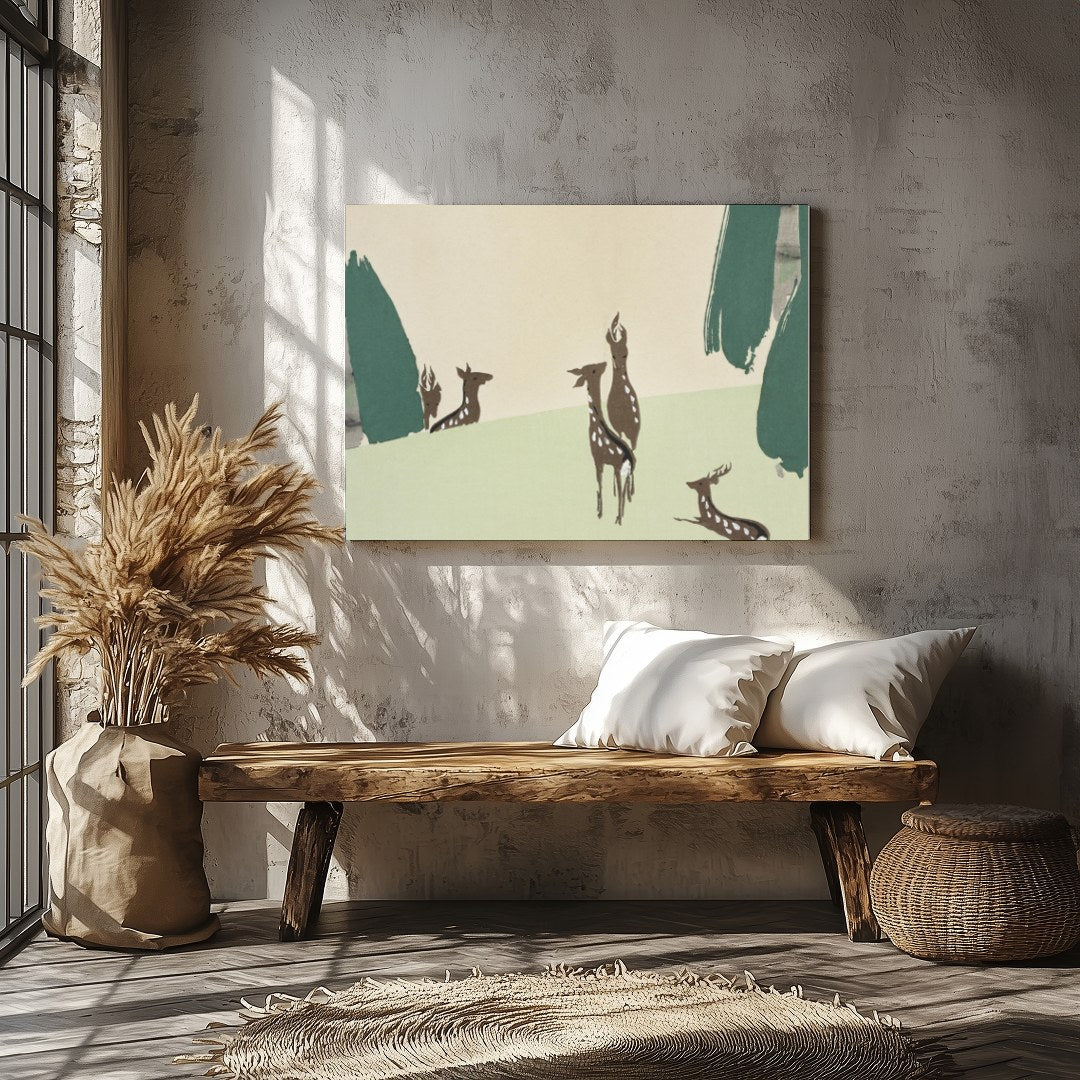 Immerse yourself in the tranquility of nature with this captivating wall art depicting a serene for Veranda