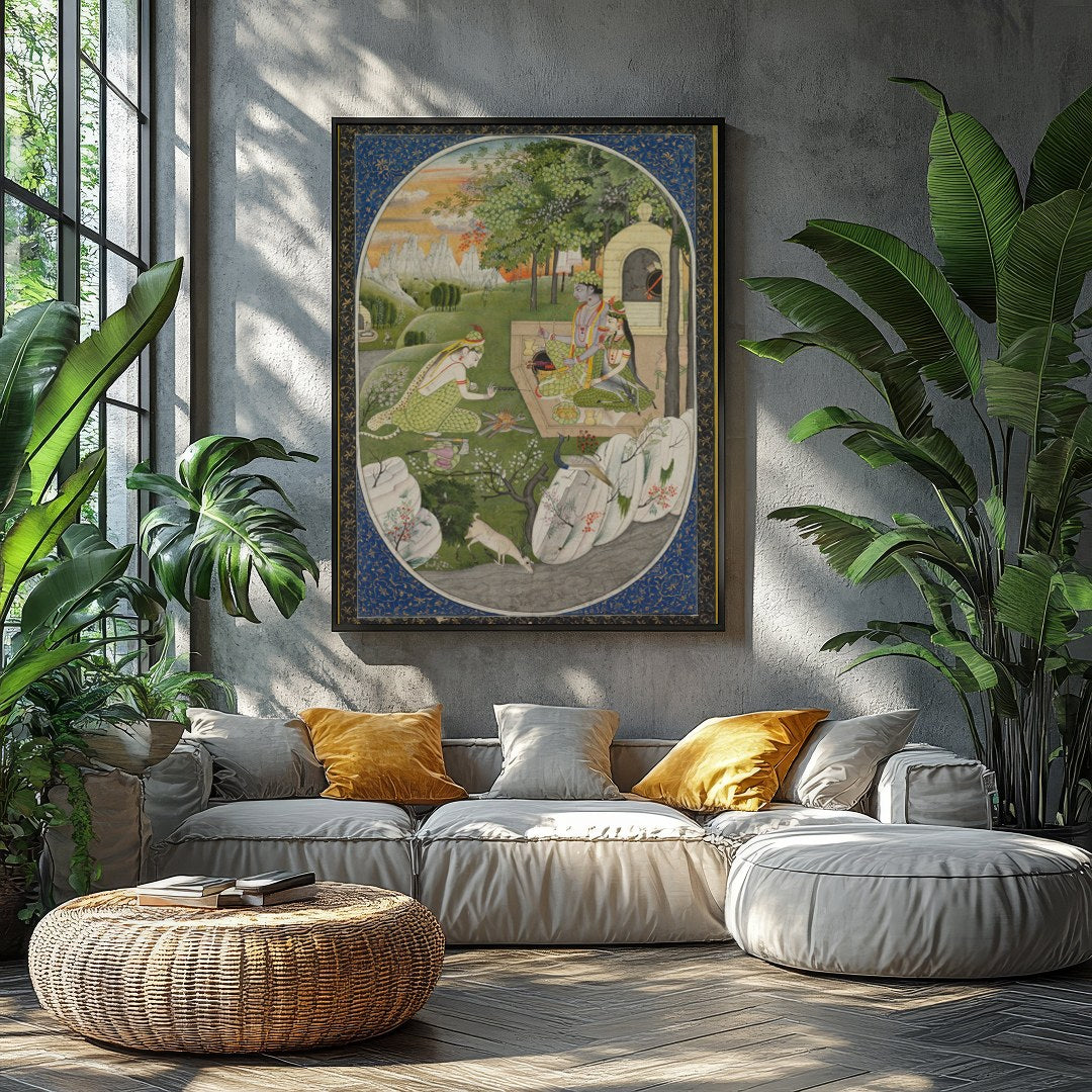 Immerse yourself in the tranquil beauty of this exquisite artwork, showcasing a harmonious for Balcony