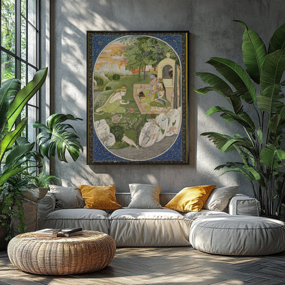 Immerse yourself in the tranquil beauty of this exquisite artwork, showcasing a harmonious for Balcony