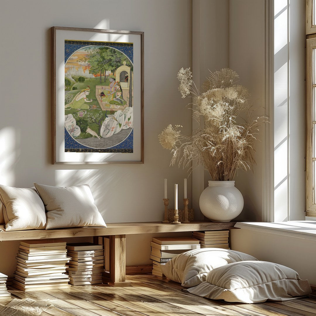 Immerse yourself in the tranquil beauty of this exquisite artwork, showcasing a harmonious for dwelling