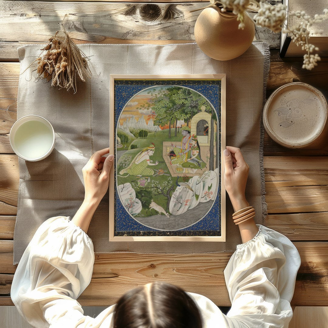 Immerse yourself in the tranquil beauty of this exquisite artwork, showcasing a harmonious for Kitchen