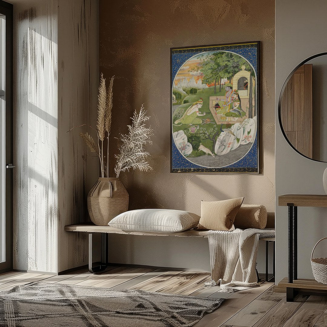 Immerse yourself in the tranquil beauty of this exquisite artwork, showcasing a harmonious for sanctuary