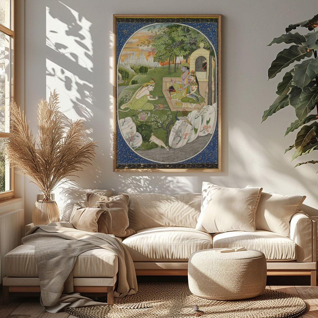 Immerse yourself in the tranquil beauty of this exquisite artwork, showcasing a harmonious for Sitting Area