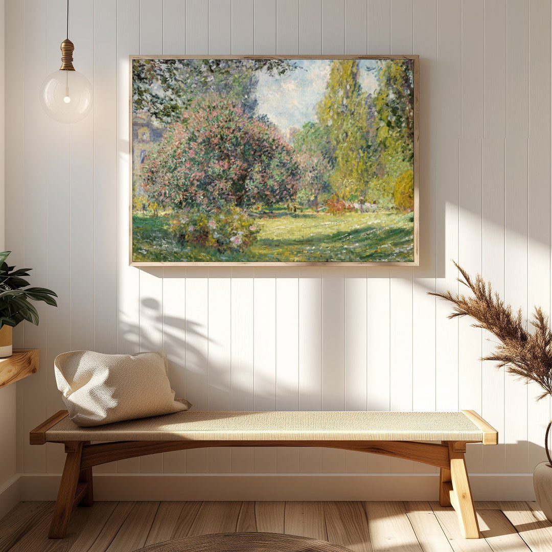 Immerse yourself in the tranquility of this impressionist landscape, capturing the essence of a for Hallway