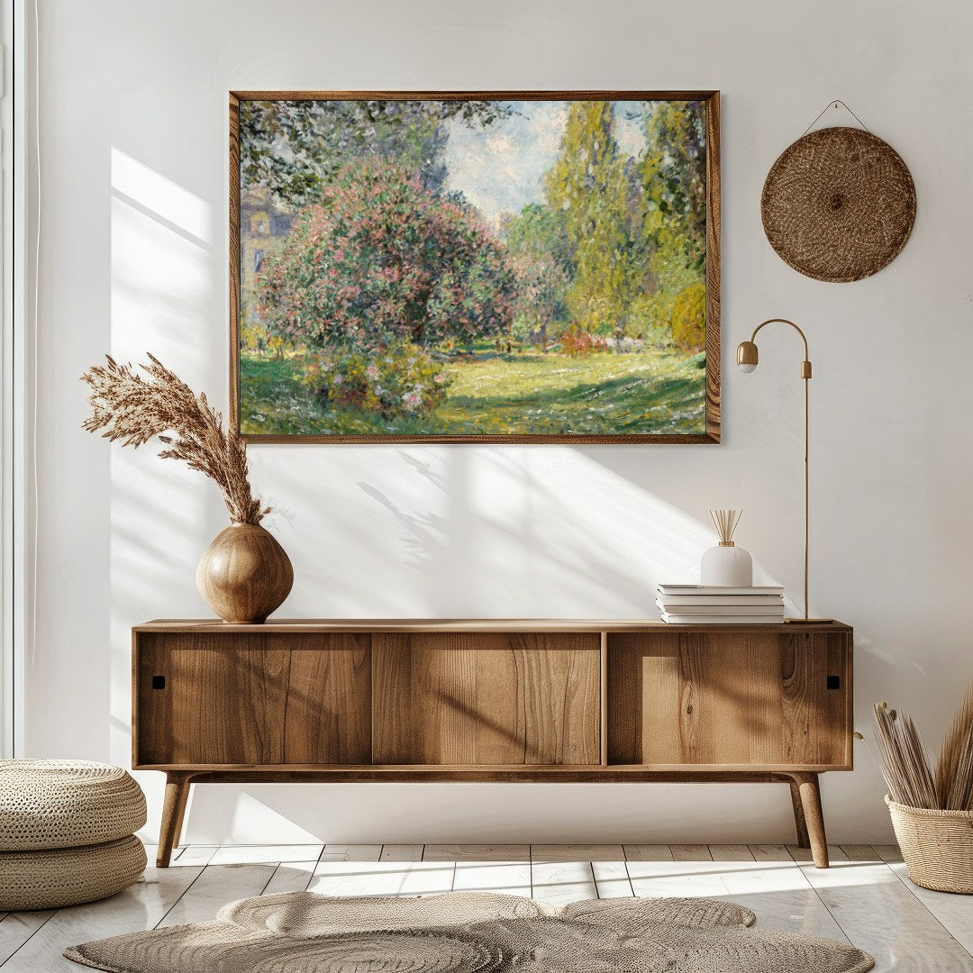 Immerse yourself in the tranquility of this impressionist landscape, capturing the essence of a for Sitting Area