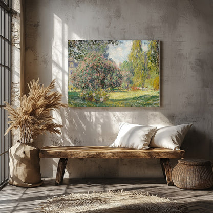 Immerse yourself in the tranquility of this impressionist landscape, capturing the essence of a for Veranda