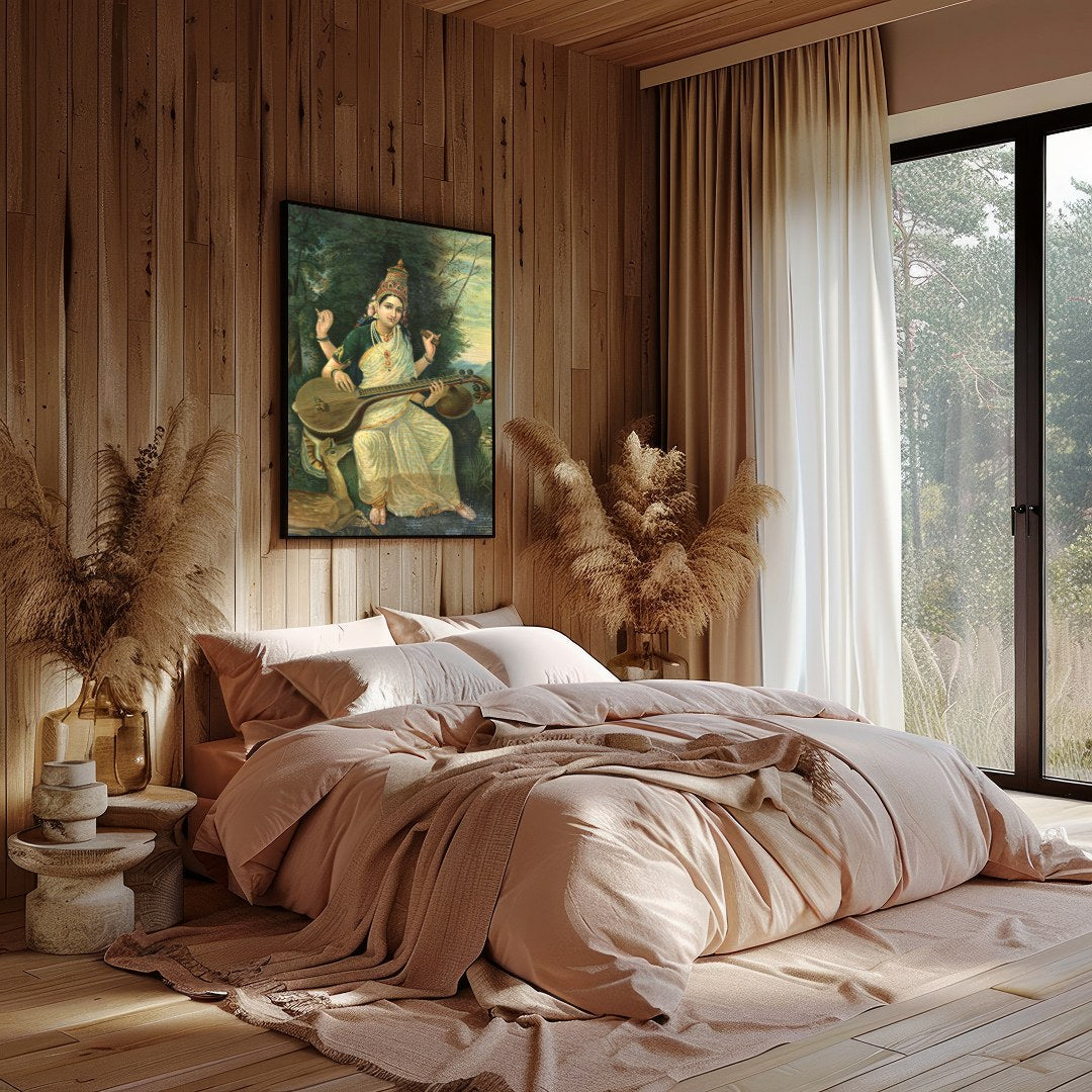 Immerse yourself in the tranquil beauty of this exquisite painting, depicting a divine goddess for Bedroom