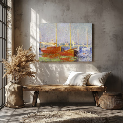 Experience tranquility and calm with this impressionistic depiction of a serene harbor scene. This for Veranda
