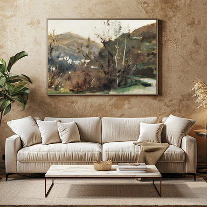 Discover tranquility with this sublime landscape art piece, capturing the earthy essence of a for Family Room