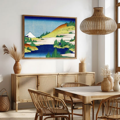 Immerse yourself in the tranquility of this exquisite landscape depicting the iconic Mount Fuji. for Dining