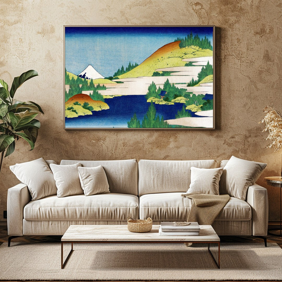 Immerse yourself in the tranquility of this exquisite landscape depicting the iconic Mount Fuji. for Family Room