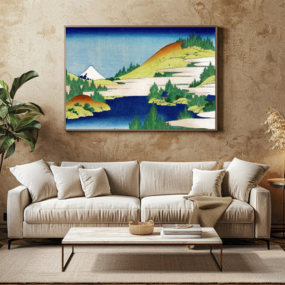 Immerse yourself in the tranquility of this exquisite landscape depicting the iconic Mount Fuji. for Family Room