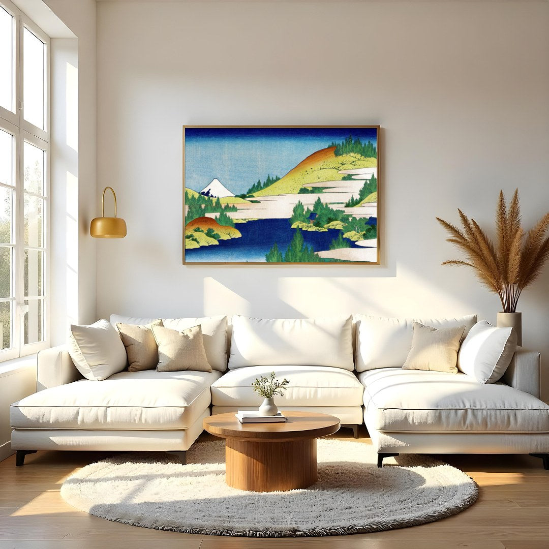 Immerse yourself in the tranquility of this exquisite landscape depicting the iconic Mount Fuji. for Living Room