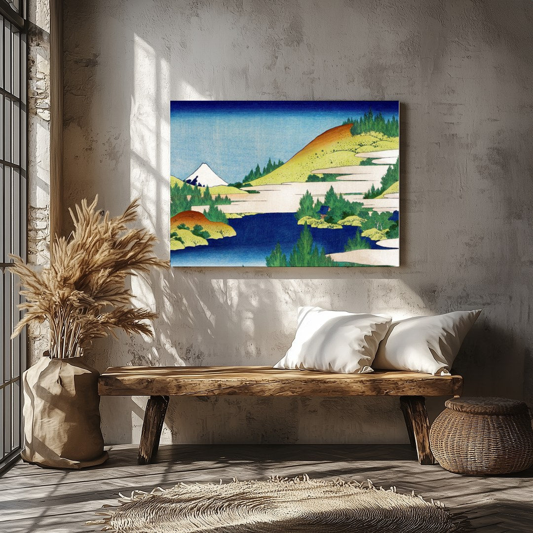 Immerse yourself in the tranquility of this exquisite landscape depicting the iconic Mount Fuji. for Veranda