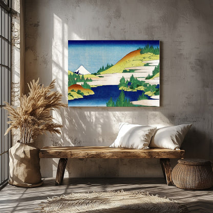 Immerse yourself in the tranquility of this exquisite landscape depicting the iconic Mount Fuji. for Veranda