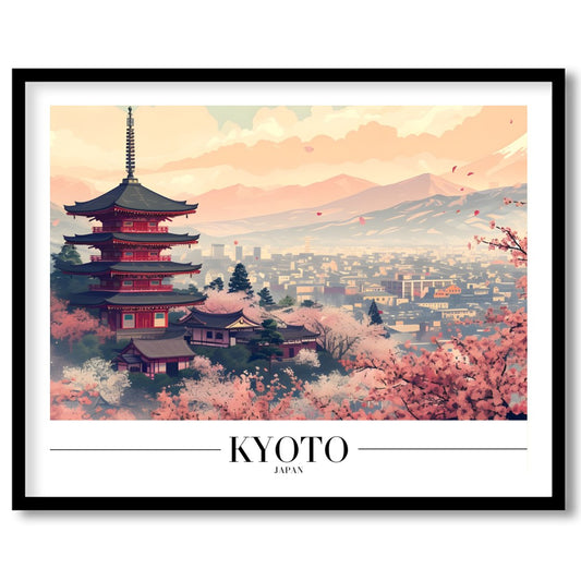 Experience the tranquility of Kyoto through this stunning artwork, capturing the iconic pagoda for room