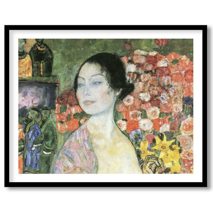 Immerse yourself in the tranquility of this stunning artwork featuring a serene woman enveloped by for decor