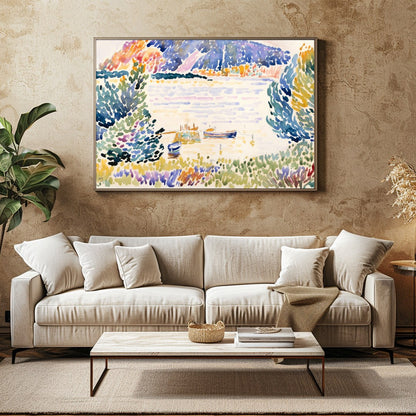 Immerse yourself in the tranquil beauty of this exquisite watercolor painting. With vibrant strokes for Family Room