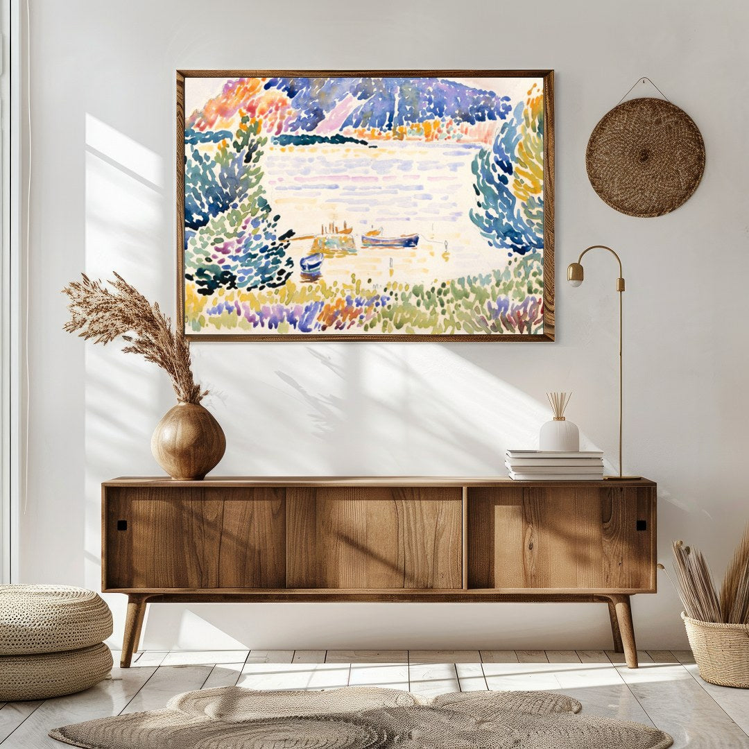 Immerse yourself in the tranquil beauty of this exquisite watercolor painting. With vibrant strokes for Sitting Area