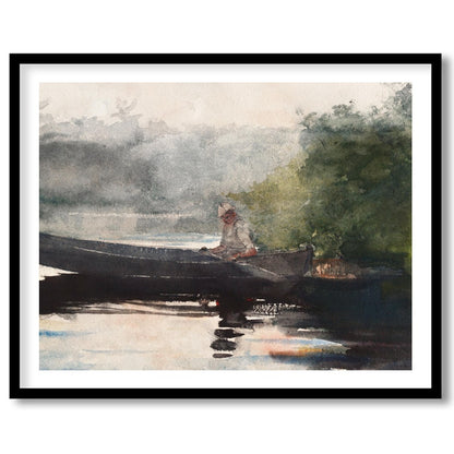 This captivating watercolor piece invites you to a peaceful morning by the lake. The gentle for interior