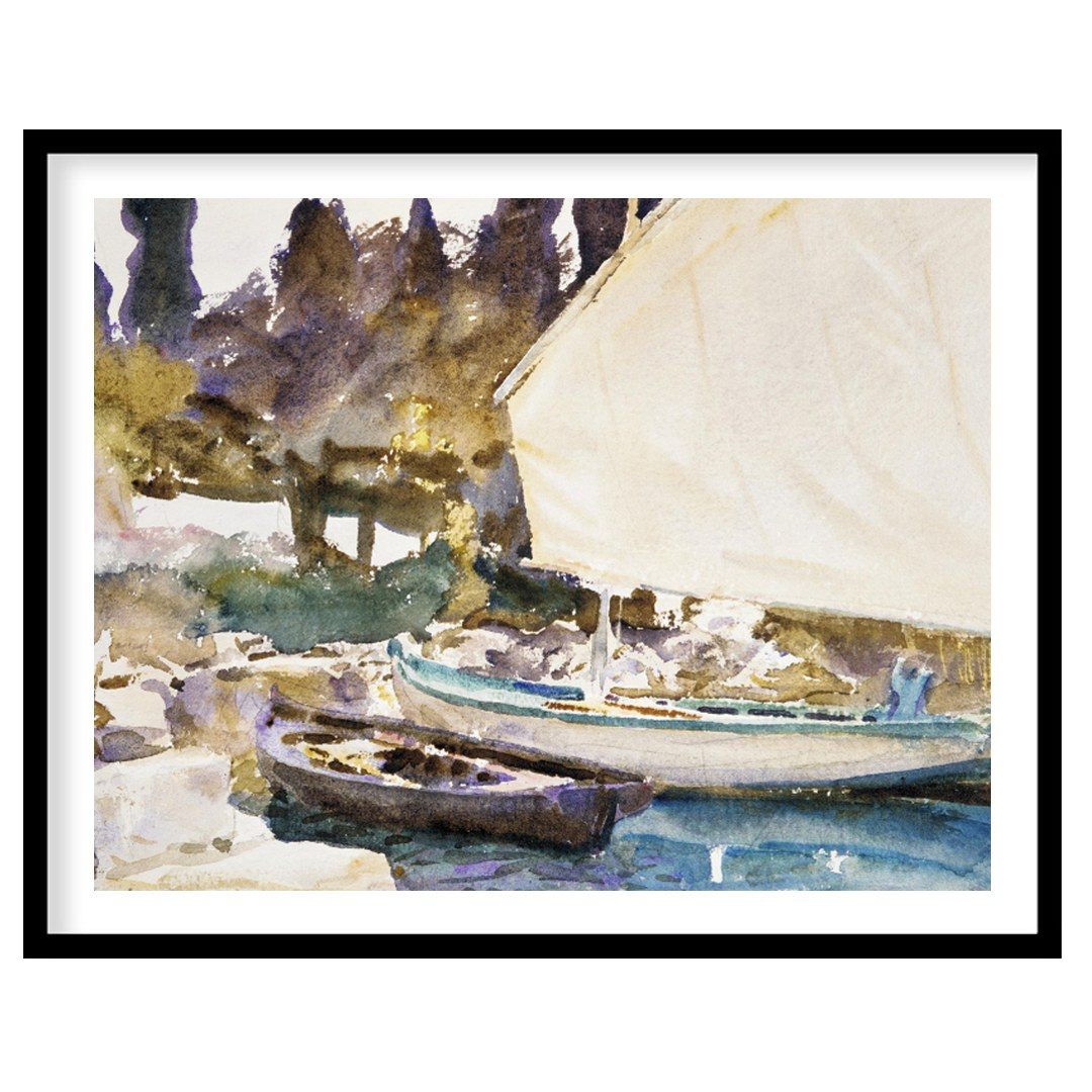 Capture the tranquility of a lakeside scene with this exquisite watercolor painting. The gentle for studio