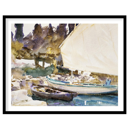 Capture the tranquility of a lakeside scene with this exquisite watercolor painting. The gentle for studio