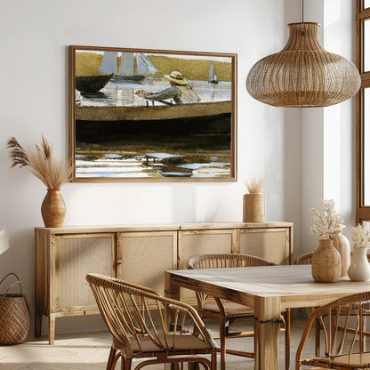 Experience the tranquil allure of 'Serene Lakeside Reflections,' capturing a timeless moment on for Dining