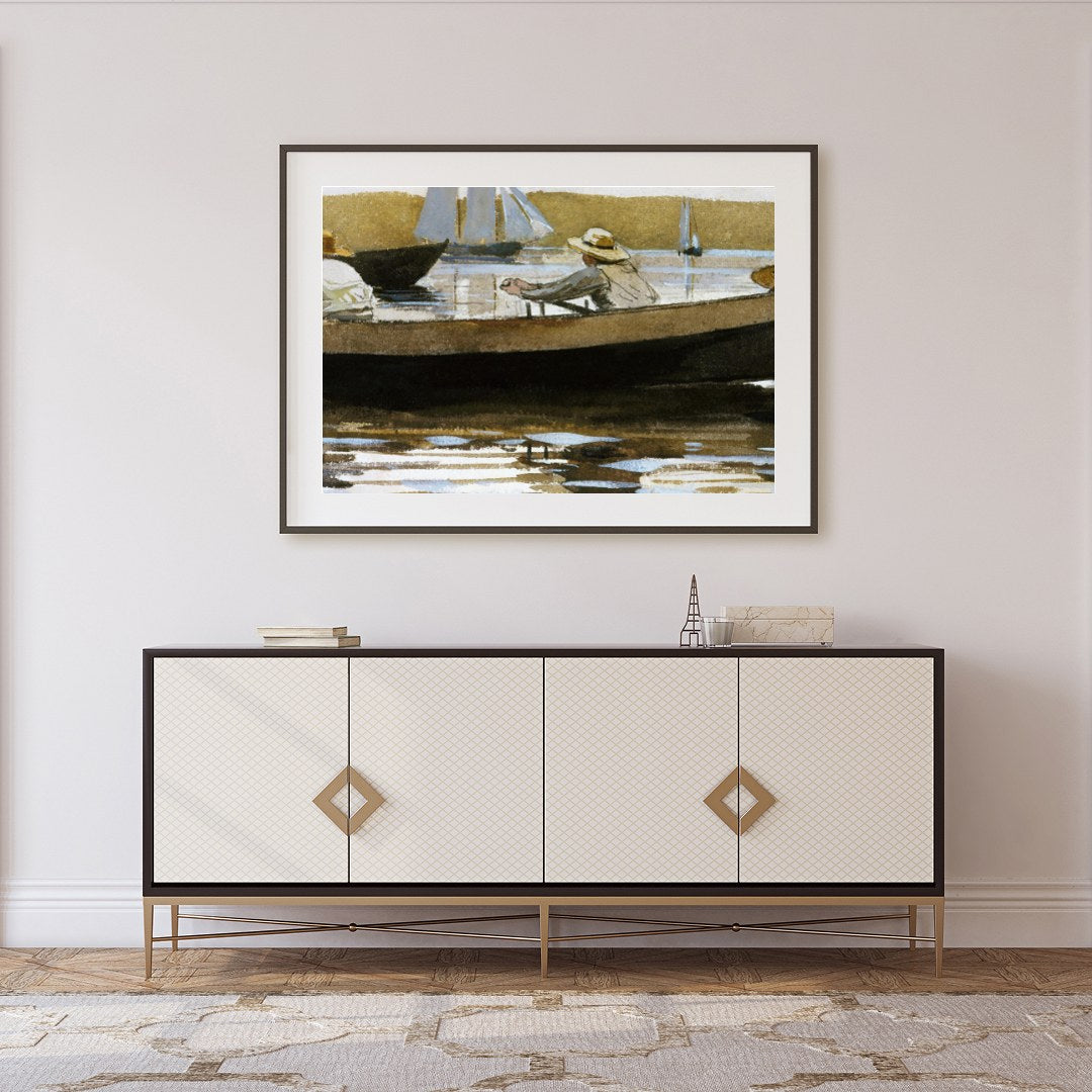 Experience the tranquil allure of 'Serene Lakeside Reflections,' capturing a timeless moment on for Foyer