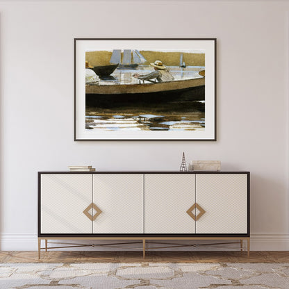 Experience the tranquil allure of 'Serene Lakeside Reflections,' capturing a timeless moment on for Foyer