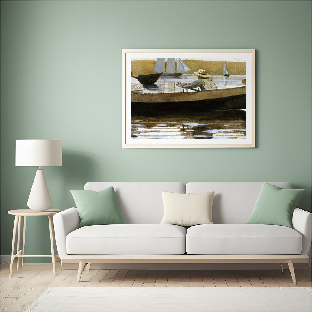 Experience the tranquil allure of 'Serene Lakeside Reflections,' capturing a timeless moment on for Hall