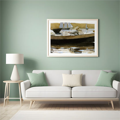 Experience the tranquil allure of 'Serene Lakeside Reflections,' capturing a timeless moment on for Hall