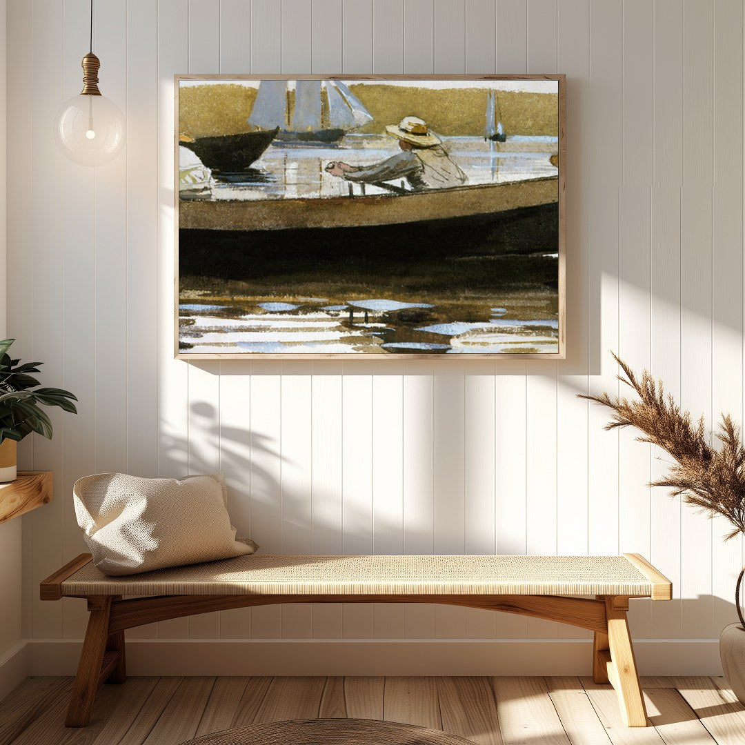 Experience the tranquil allure of 'Serene Lakeside Reflections,' capturing a timeless moment on for Hallway