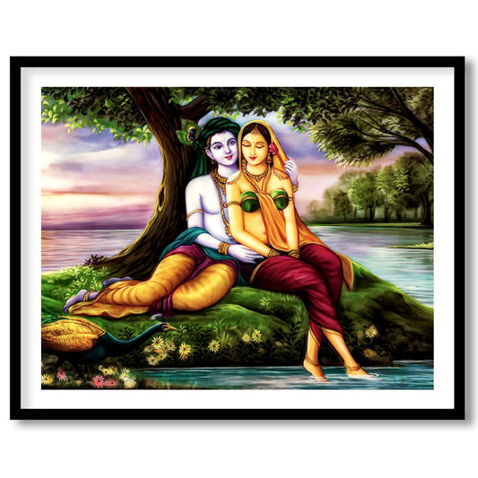 Immerse yourself in tranquility with this captivating artwork, depicting two serene figures nestled for bedroom