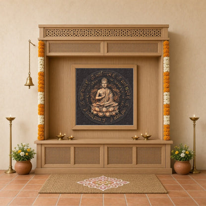 Invite tranquility into your space with this exquisite Buddha artwork, designed to enhance harmony for Home Temple