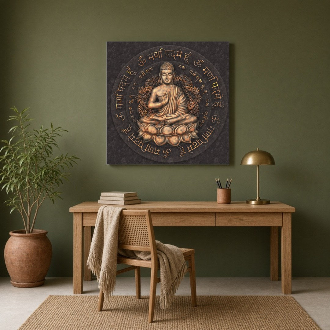 Invite tranquility into your space with this exquisite Buddha artwork, designed to enhance harmony for Study