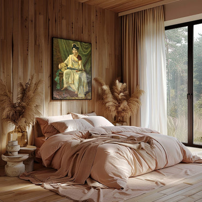 Immerse yourself in the grace of history with this stunning artwork depicting a poised musician. for Bedroom