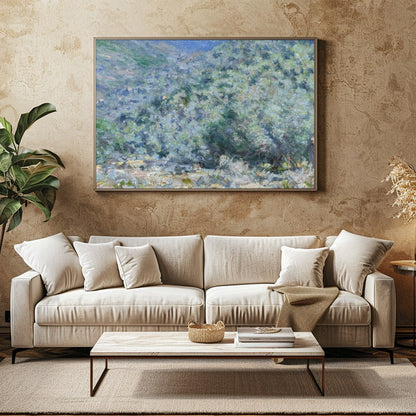 Immerse yourself in the tranquil beauty of this mountain landscape, expertly capturing the essence for Family Room